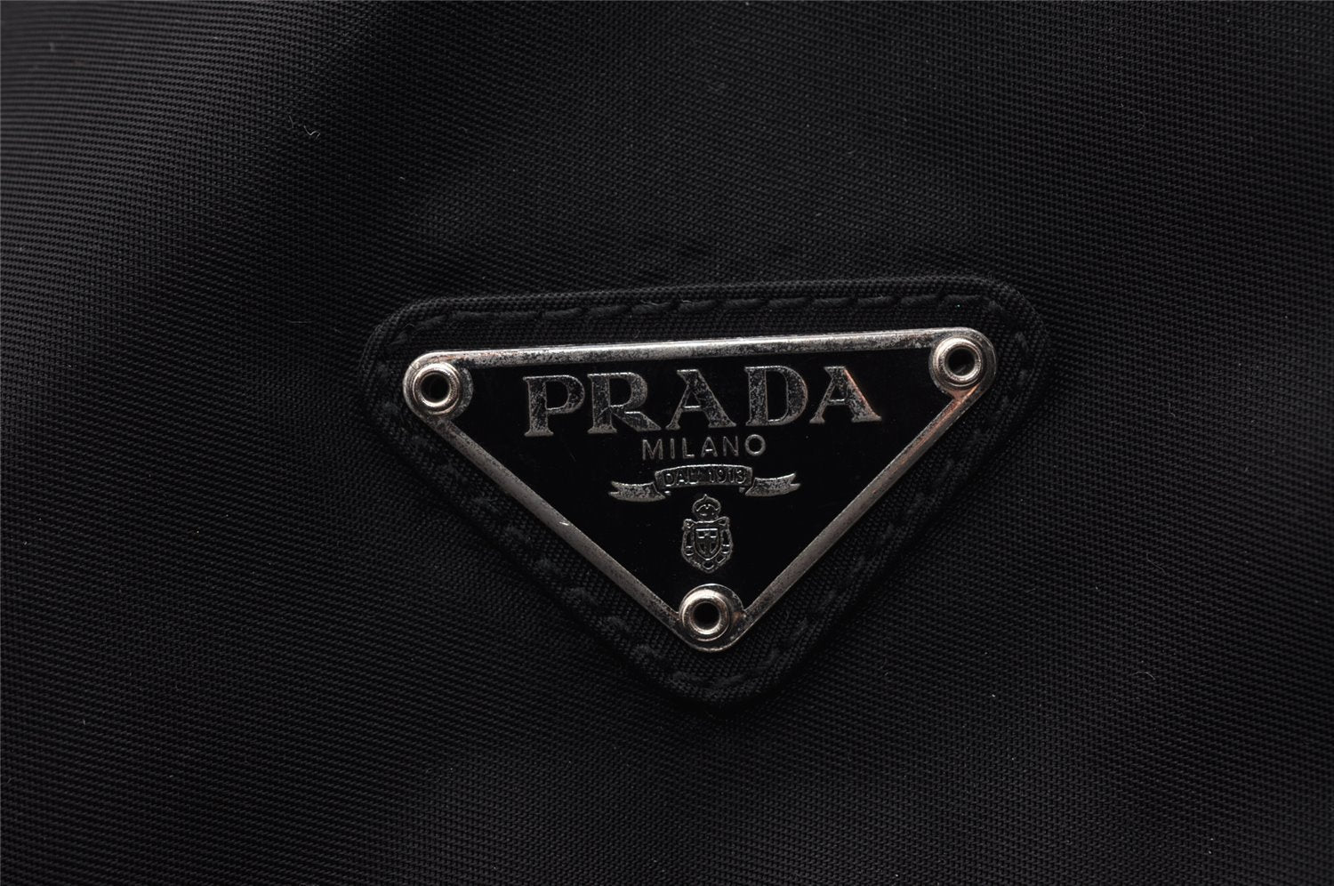 Authentic PRADA Nylon Tessuto Leather Shoulder Cross Body Bag Black 2161I