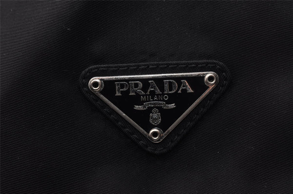 Authentic PRADA Nylon Tessuto Leather Shoulder Cross Body Bag Black 2161I