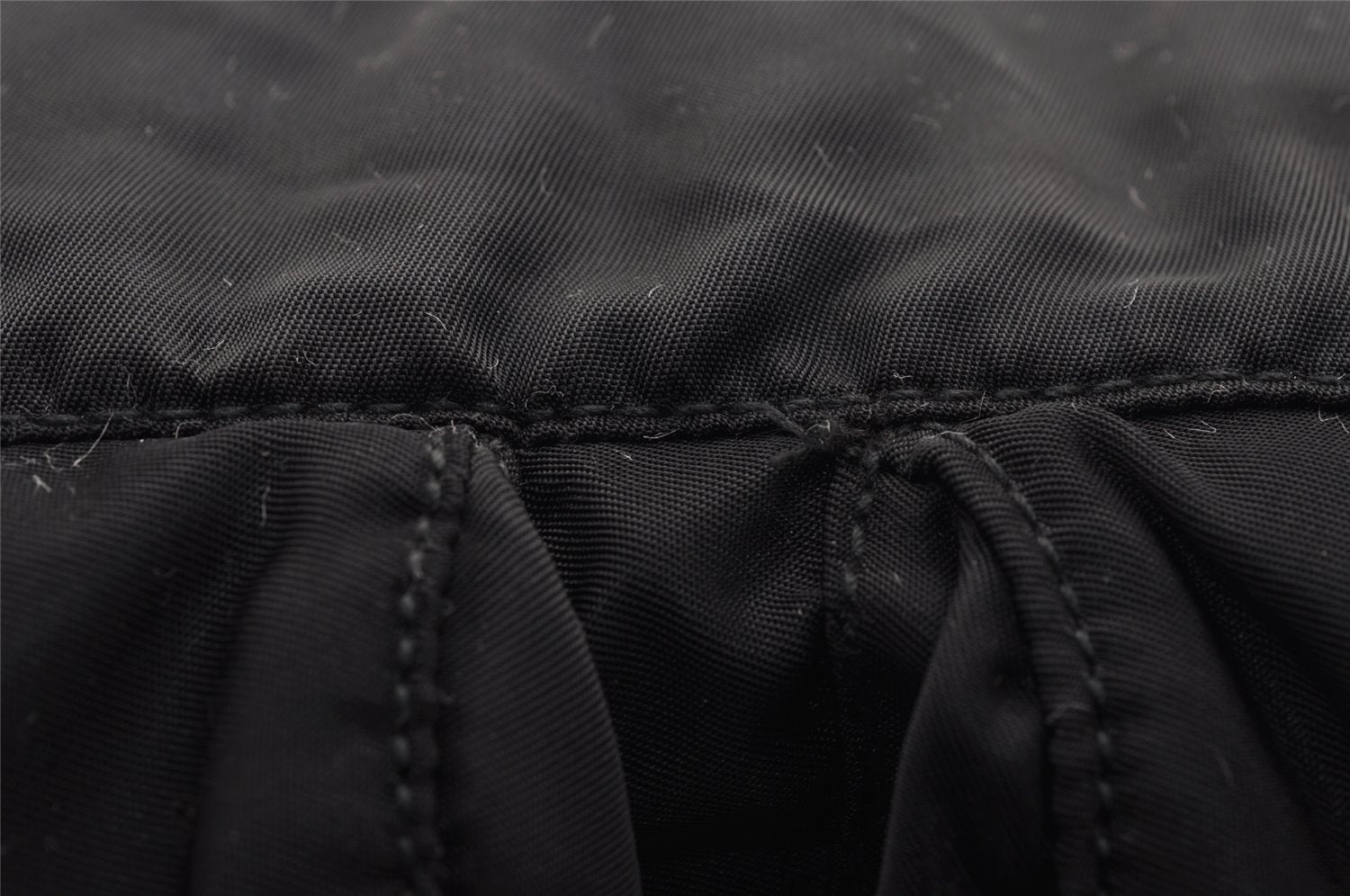 Authentic PRADA Nylon Tessuto Leather Shoulder Cross Body Bag Black 2161I