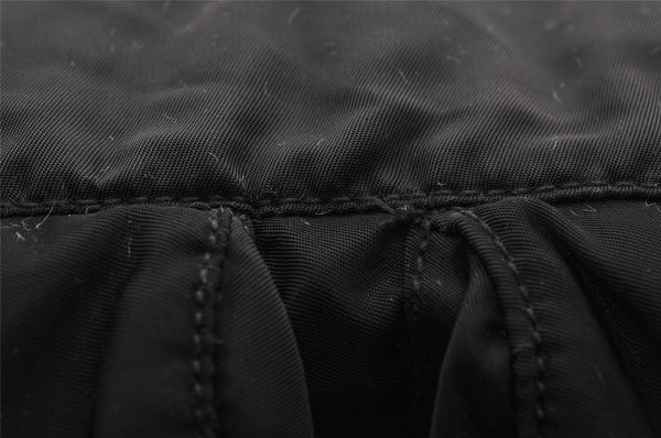 Authentic PRADA Nylon Tessuto Leather Shoulder Cross Body Bag Black 2161I