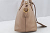 Authentic PRADA Leather Nappa 2Way Shoulder Cross Body Hand Bag Beige 2162I