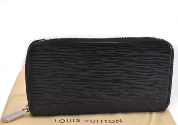 Authentic Louis Vuitton Epi Zippy Long Wallet Purse Black M60072 LV 2163F