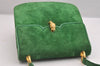 Authentic GUCCI Animalier Tiger Shoulder Crossbody Bag Suede Leather Green 2163I