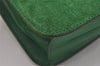 Authentic GUCCI Animalier Tiger Shoulder Crossbody Bag Suede Leather Green 2163I