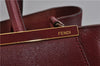 Authentic FENDI 2JOURS Leather 2Way Shoulder Hand Bag Red 2166D