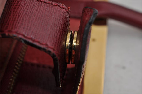 Authentic FENDI 2JOURS Leather 2Way Shoulder Hand Bag Red 2166D
