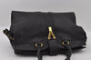 Authentic YVES SAINT LAURENT Cabas Shyc Hand Tote Bag Leather 279079 Black 2166I