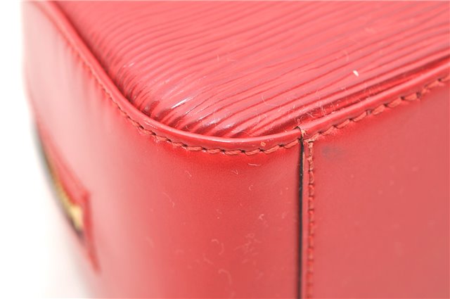 Authentic Louis Vuitton Epi Jasmine Hand Bag Red M52082 LV 2167D
