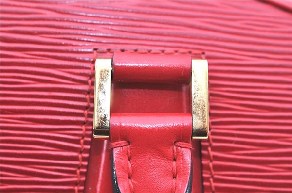 Authentic Louis Vuitton Epi Jasmine Hand Bag Red M52082 LV 2167D