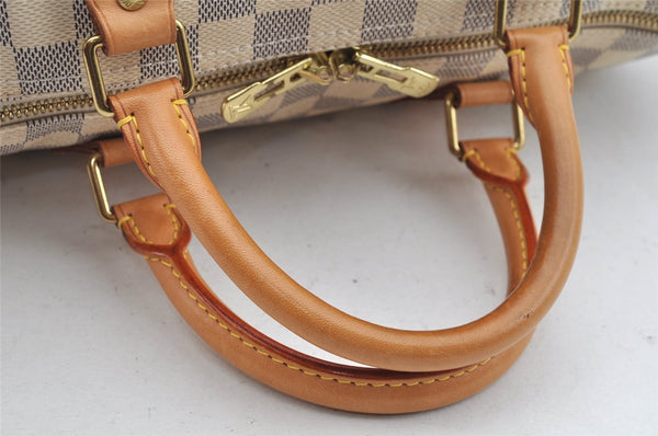 Authentic Louis Vuitton Damier Azur Speedy Bandouliere 30 N41373 Hand Bag 2167I