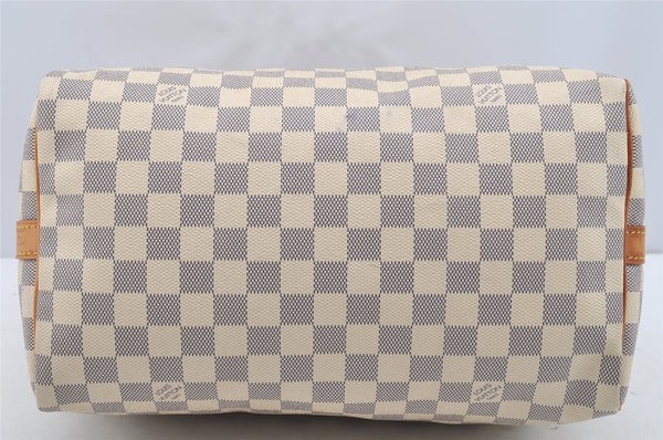 Authentic Louis Vuitton Damier Azur Speedy Bandouliere 30 N41373 Hand Bag 2167I