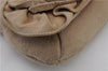 Authentic YVES SAINT LAURENT Rive Gauche Nadja Suede Hand Bag 113719 Beige 2168D