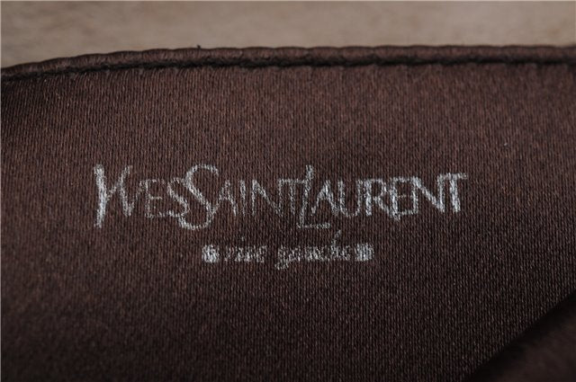 Authentic YVES SAINT LAURENT Rive Gauche Nadja Suede Hand Bag 113719 Beige 2168D