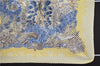 Authentic HERMES Pleats Scarf "L'ile deserte" Silk Light Yellow Box 2171D