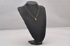 Authentic Christian Dior Gold Tone Rhinestone Chain Pendant Necklace CD 2171I