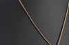 Authentic Christian Dior Gold Tone Rhinestone Chain Pendant Necklace CD 2171I