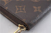 Authentic Louis Vuitton Monogram Zippy Long Wallet Purse M60017 LV 2172F