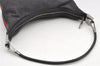 Authentic GUCCI Web Sherry Line Shoulder Bag Canvas Leather 01234 Black 2172I