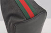 Authentic GUCCI Web Sherry Line Shoulder Bag Canvas Leather 01234 Black 2172I