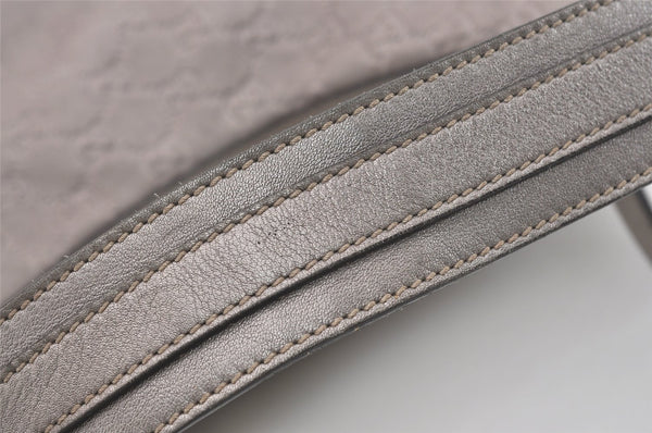 Authentic GUCCI Guccissima Twins GG Leather Shoulder Bag 232962 Purple 2173I