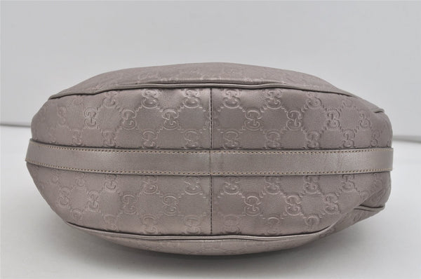 Authentic GUCCI Guccissima Twins GG Leather Shoulder Bag 232962 Purple 2173I