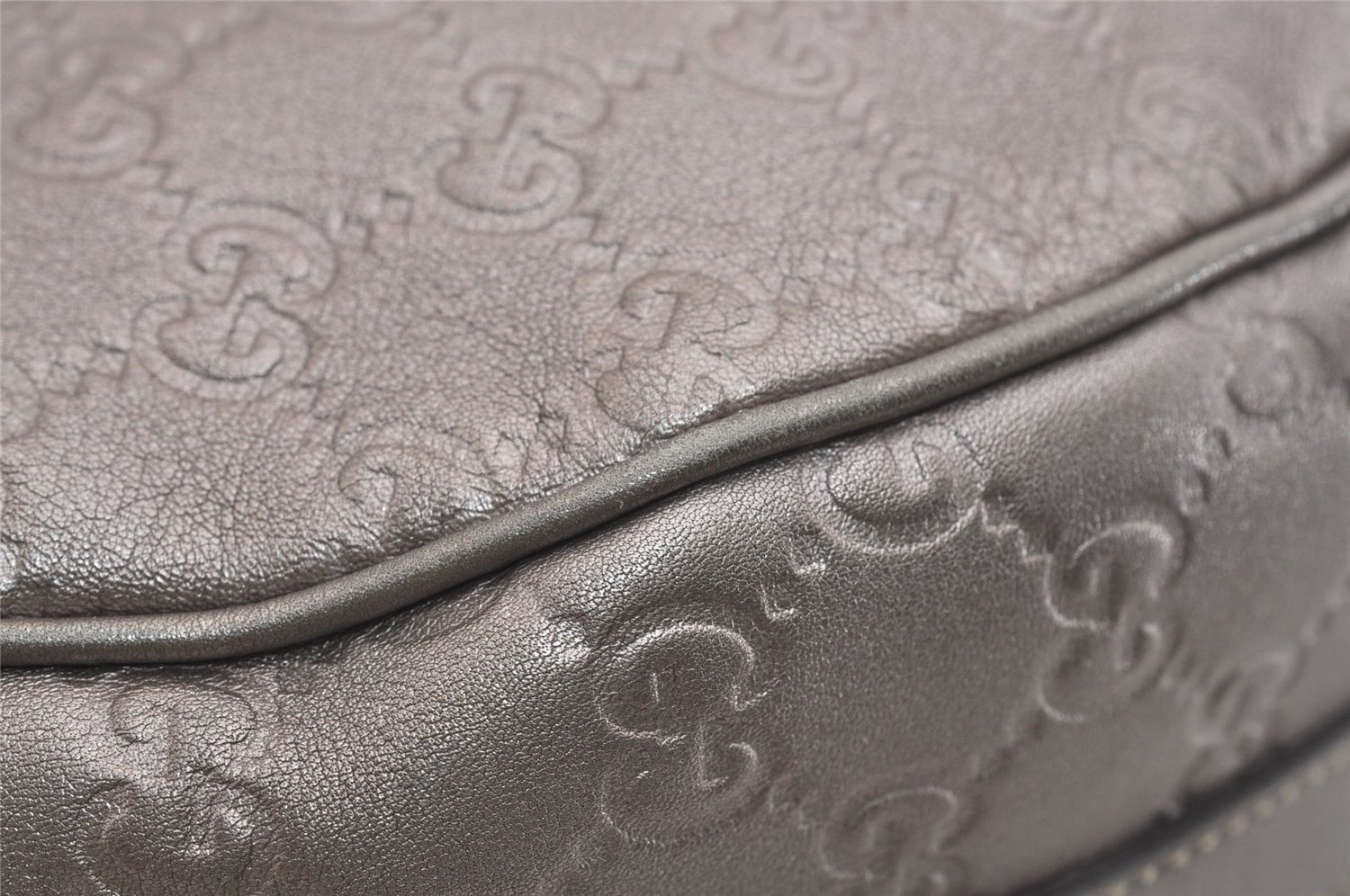 Authentic GUCCI Guccissima Twins GG Leather Shoulder Bag 232962 Purple 2173I