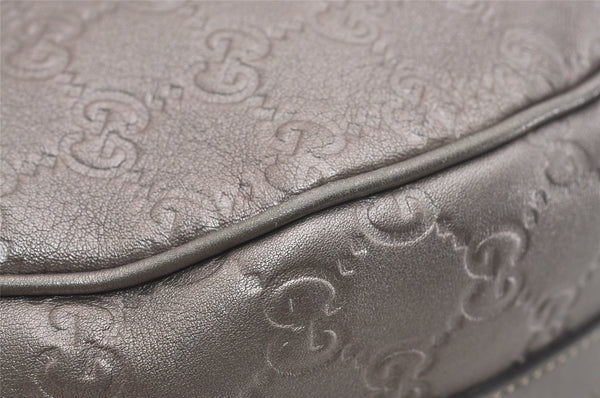 Authentic GUCCI Guccissima Twins GG Leather Shoulder Bag 232962 Purple 2173I