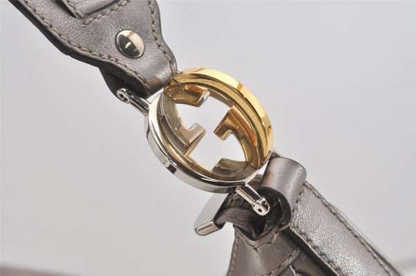 Authentic GUCCI Guccissima Twins GG Leather Shoulder Bag 232962 Purple 2173I