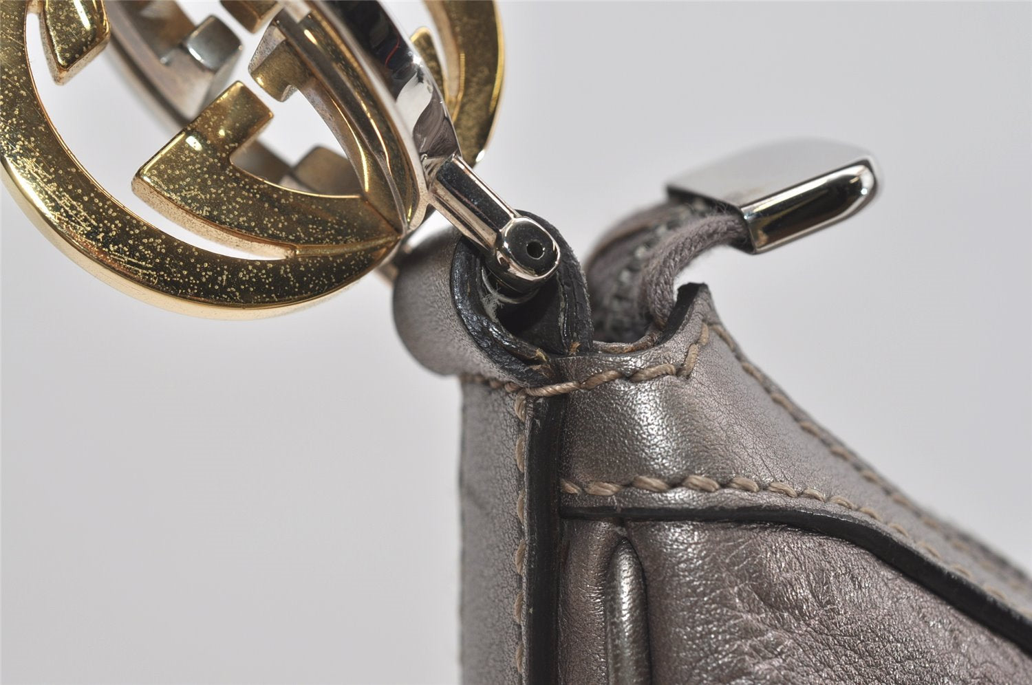 Authentic GUCCI Guccissima Twins GG Leather Shoulder Bag 232962 Purple 2173I