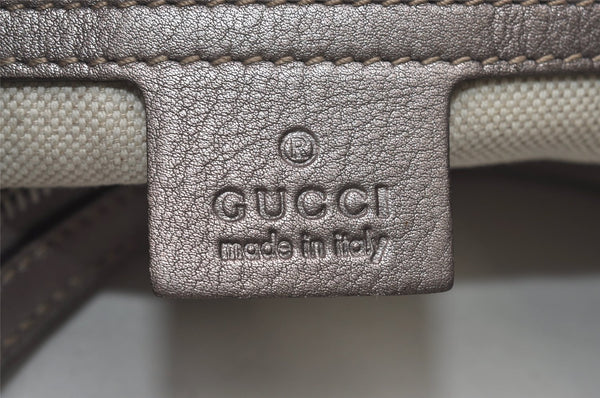 Authentic GUCCI Guccissima Twins GG Leather Shoulder Bag 232962 Purple 2173I