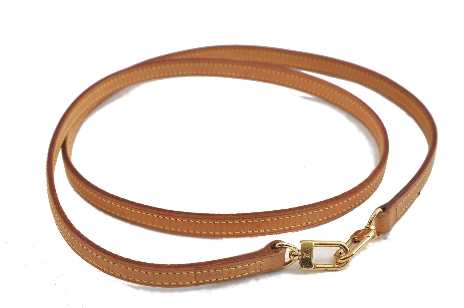 Authentic Louis Vuitton Leather Shoulder Strap Beige 46.5
