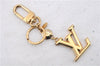 Auth Louis Vuitton Porte Cles LV Facettes Charm Key Ring Gold M65216 LV 2176D