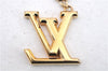 Auth Louis Vuitton Porte Cles LV Facettes Charm Key Ring Gold M65216 LV 2176D