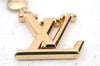 Auth Louis Vuitton Porte Cles LV Facettes Charm Key Ring Gold M65216 LV 2176D