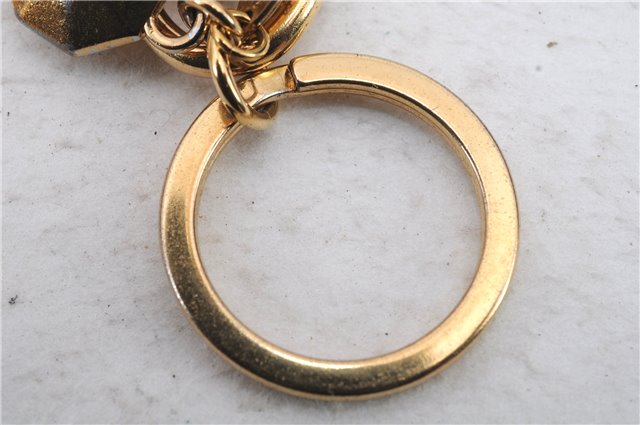 Auth Louis Vuitton Porte Cles LV Facettes Charm Key Ring Gold M65216 LV 2176D