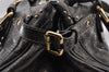 Authentic Chloe Paddington Leather Shoulder Hand Bag Black Junk 2176I
