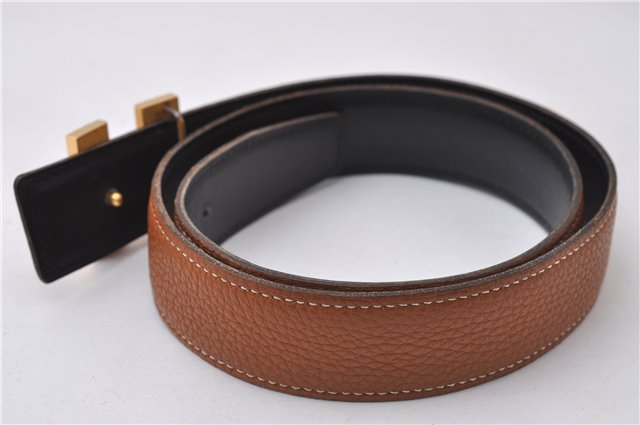 Auth HERMES Ladies Leather Belt Reversible Size 70cm 27.6