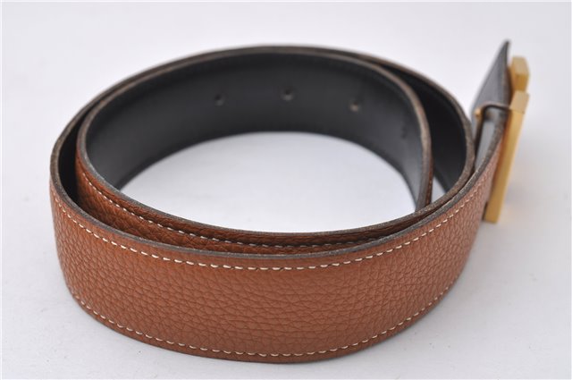 Auth HERMES Ladies Leather Belt Reversible Size 70cm 27.6