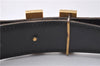 Auth HERMES Ladies Leather Belt Reversible Size 70cm 27.6" Brown Black Box 2178D