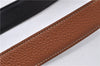 Auth HERMES Ladies Leather Belt Reversible Size 70cm 27.6" Brown Black Box 2178D