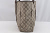 Authentic GUCCI Vintage Shoulder Tote Bag GG PVC Leather 141624 Brown 2178I