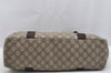 Authentic GUCCI Vintage Shoulder Tote Bag GG PVC Leather 141624 Brown 2178I