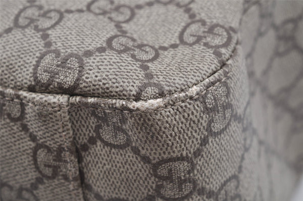 Authentic GUCCI Vintage Shoulder Tote Bag GG PVC Leather 141624 Brown 2178I