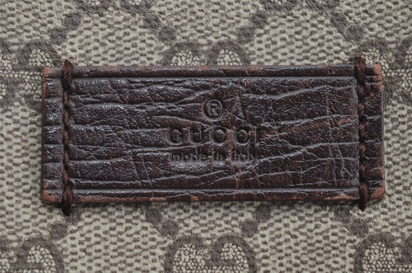 Authentic GUCCI Vintage Shoulder Tote Bag GG PVC Leather 141624 Brown 2178I