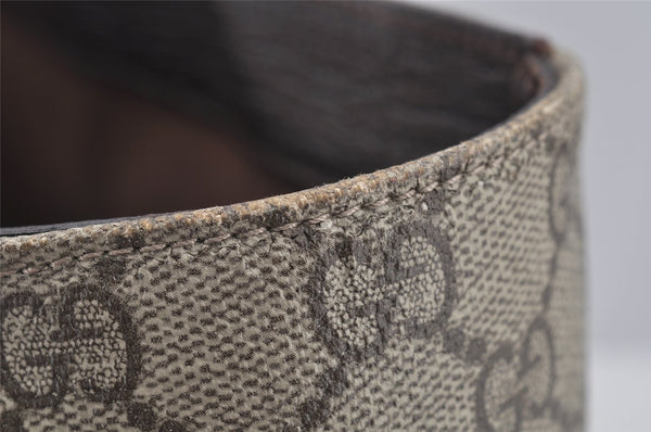 Authentic GUCCI Vintage Shoulder Tote Bag GG PVC Leather 141624 Brown 2178I