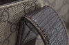 Authentic GUCCI Vintage Shoulder Tote Bag GG PVC Leather 141624 Brown 2178I