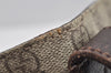 Authentic GUCCI Vintage Shoulder Tote Bag GG PVC Leather 141624 Brown 2178I