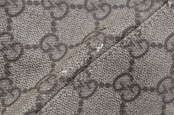 Authentic GUCCI Vintage Shoulder Tote Bag GG PVC Leather 141624 Brown 2178I