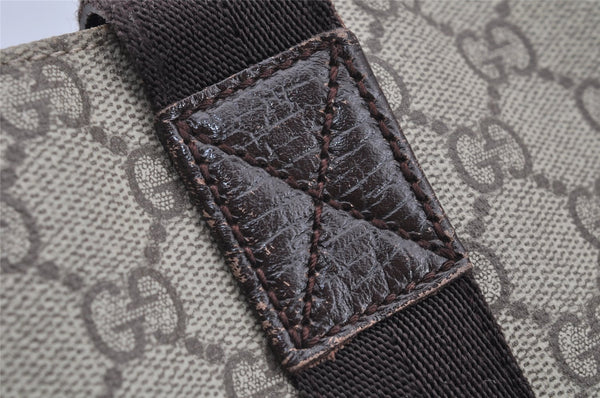 Authentic GUCCI Vintage Shoulder Tote Bag GG PVC Leather 141624 Brown 2178I