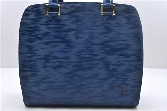 Authentic Louis Vuitton Epi Pont Neuf Hand Bag Blue M52055 LV 2180D